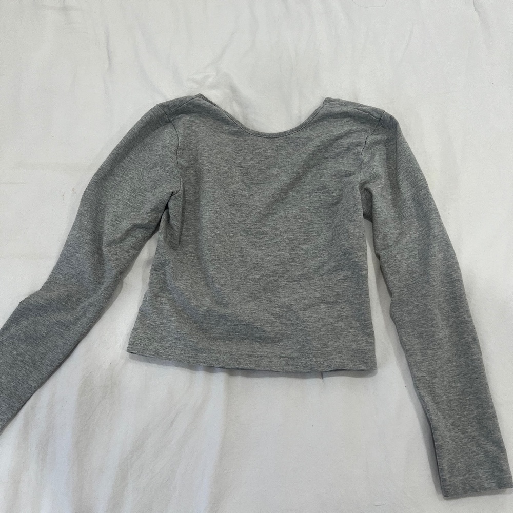 Edikted Open Back Grey Long Sleeve